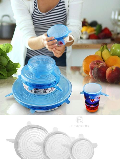 產(chǎn)品名稱: 工廠現(xiàn)貨銷售食品安全硅膠可重復(fù)使用拉伸6包剩余蓋子 產(chǎn)品